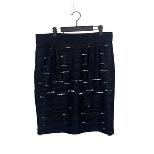 Alfani Womens Skirt Size 14 Black Lined Elastic Business Casual Wear